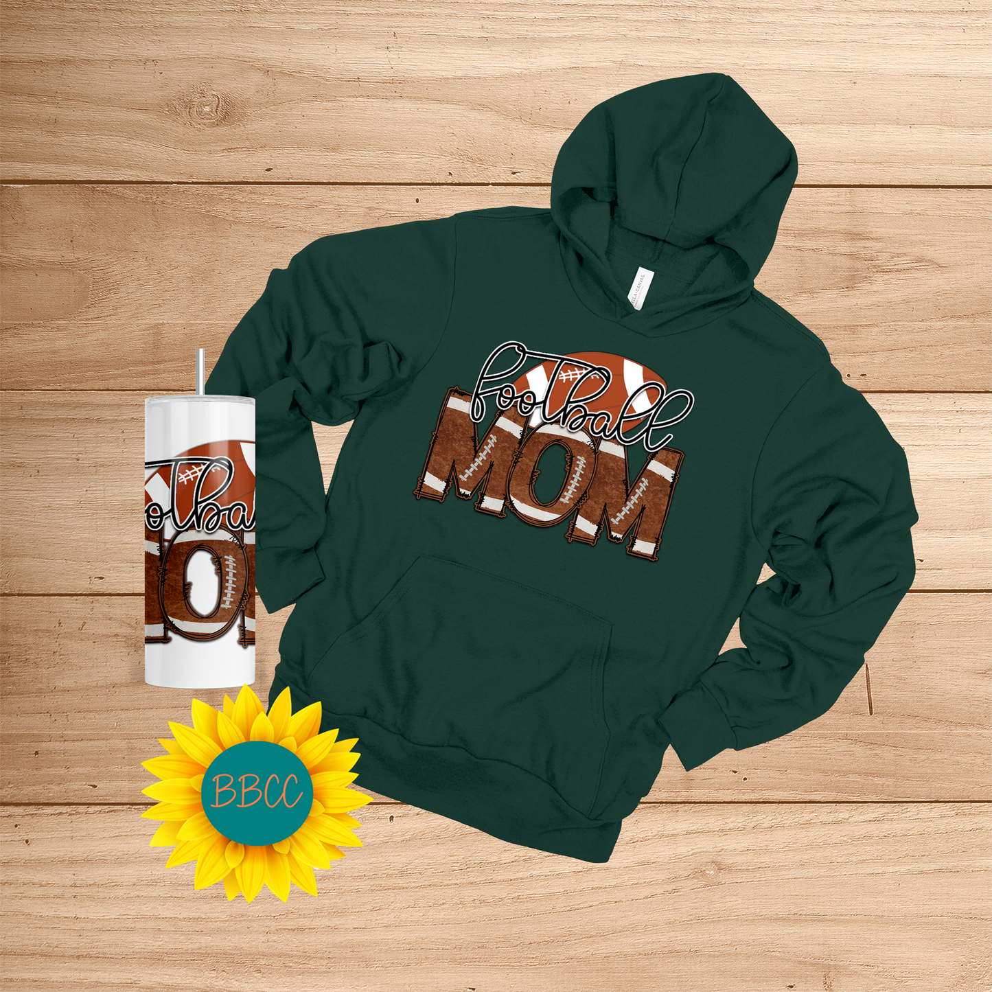 Football Mom Hoodie & Tumbler Bundle