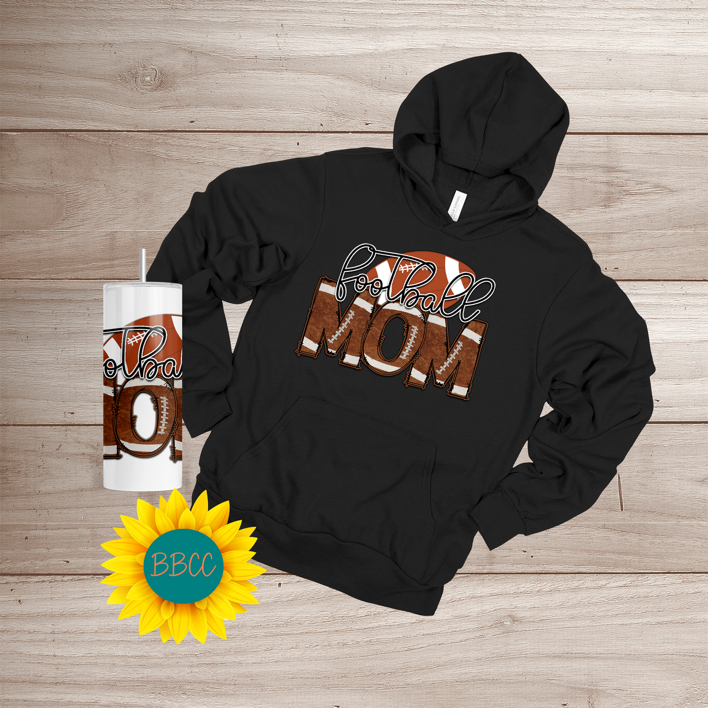 Football Mom Hoodie & Tumbler Bundle