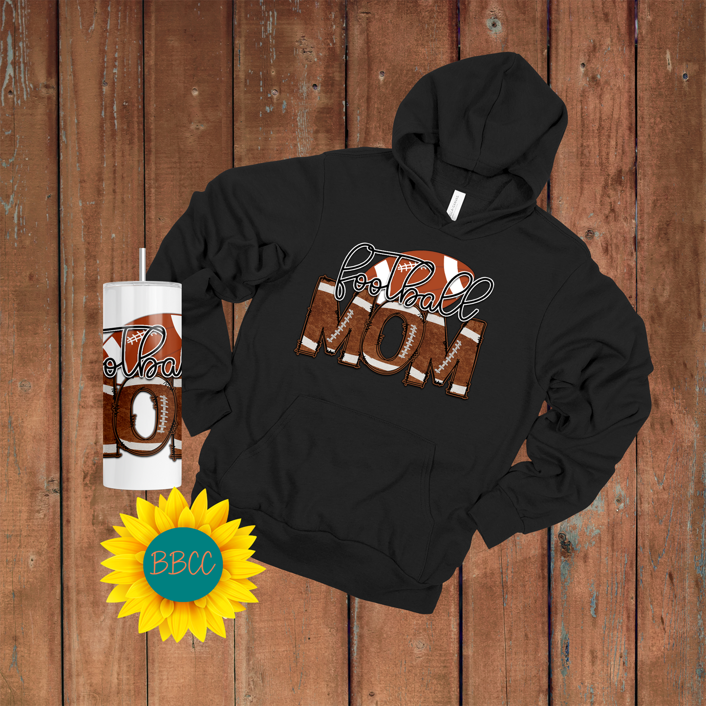 Football Mom Hoodie & Tumbler Bundle