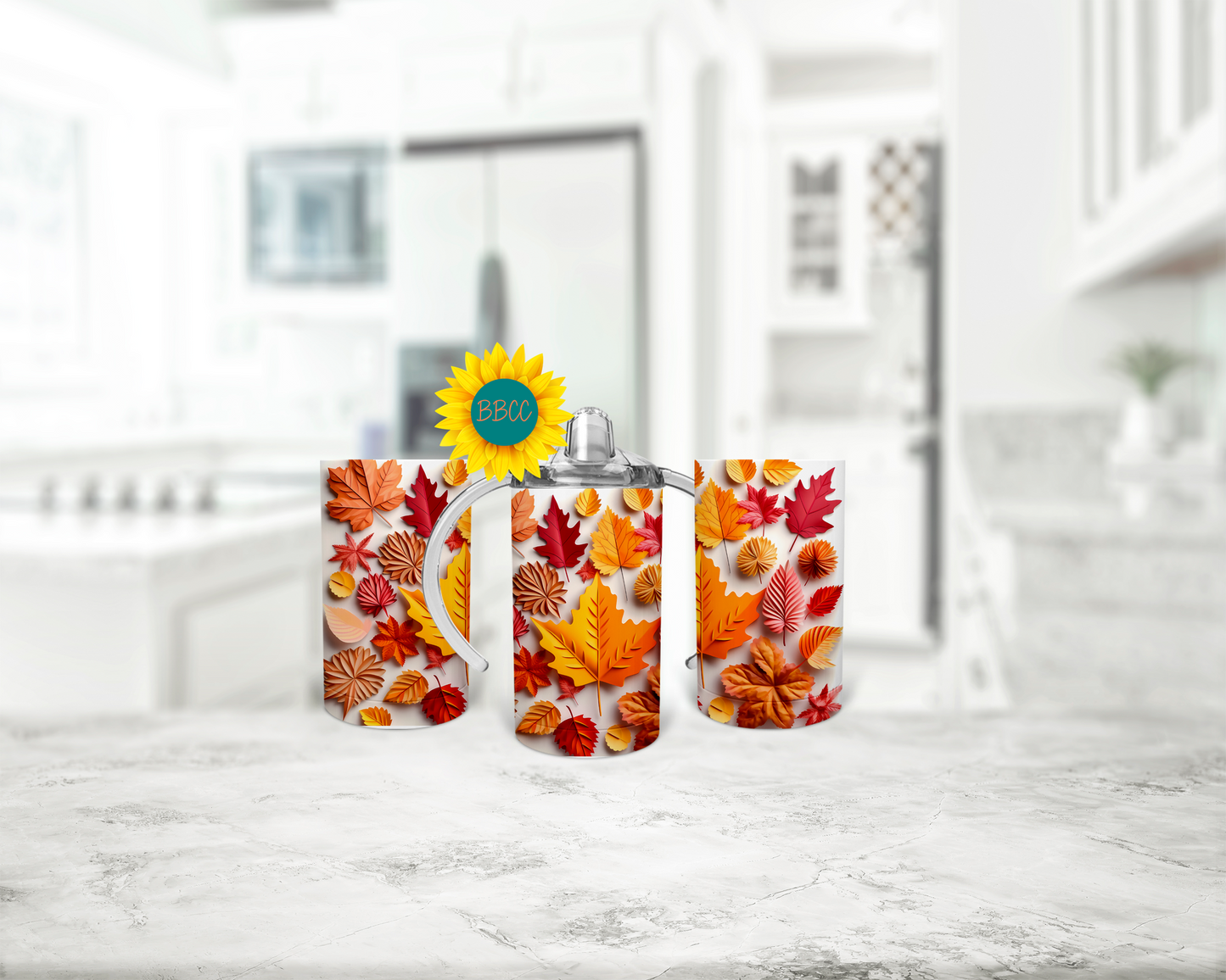 3D Leaves Tumbler