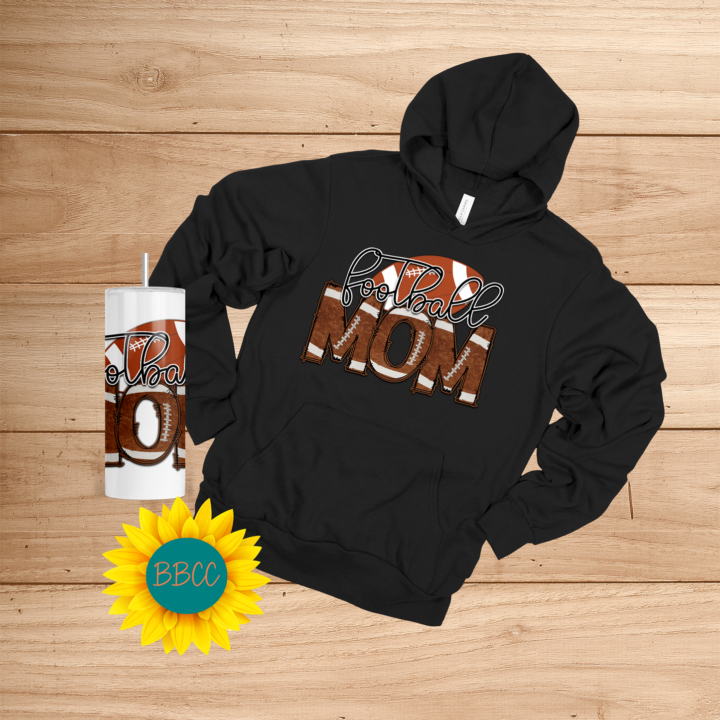 Football Mom Hoodie & Tumbler Bundle