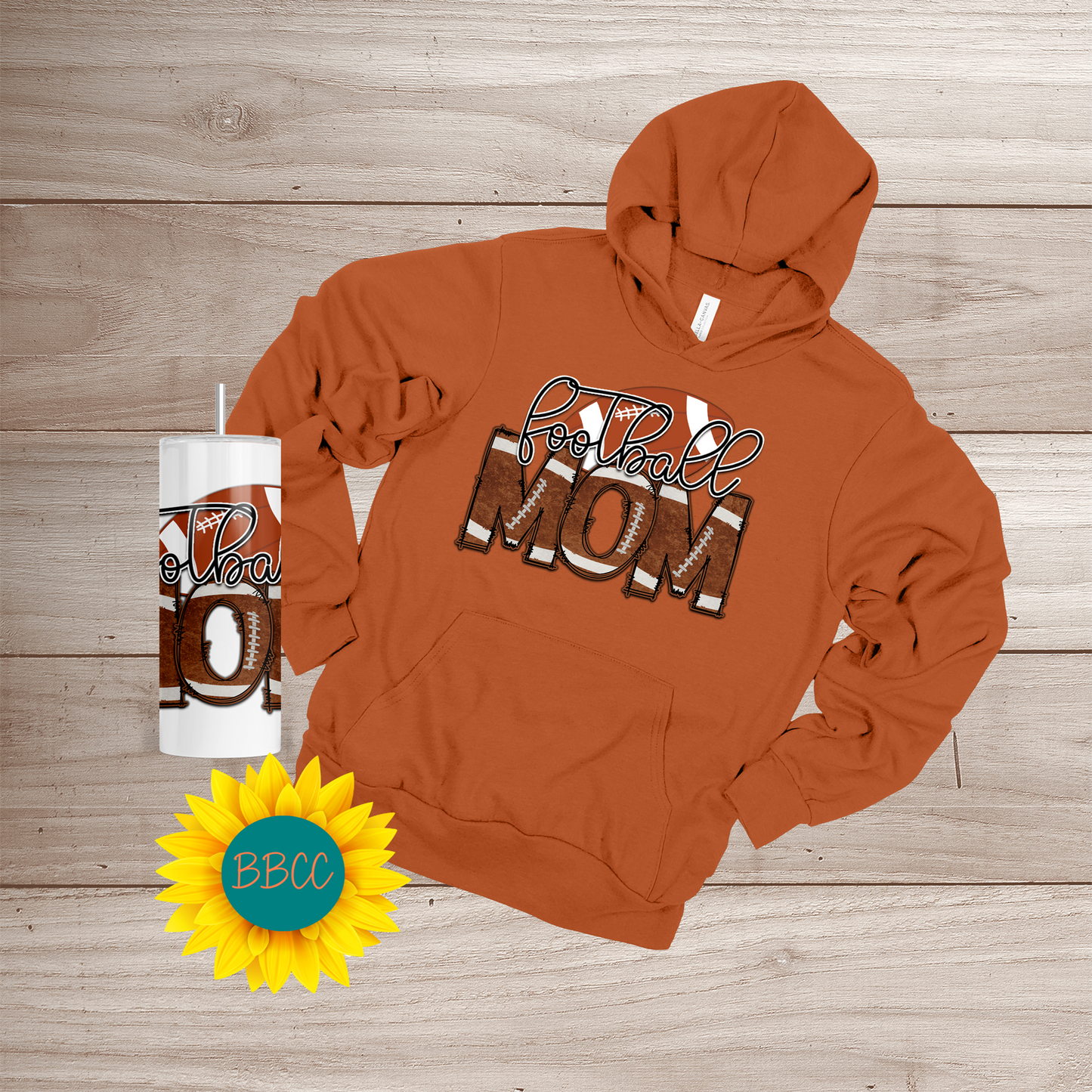 Football Mom Hoodie & Tumbler Bundle