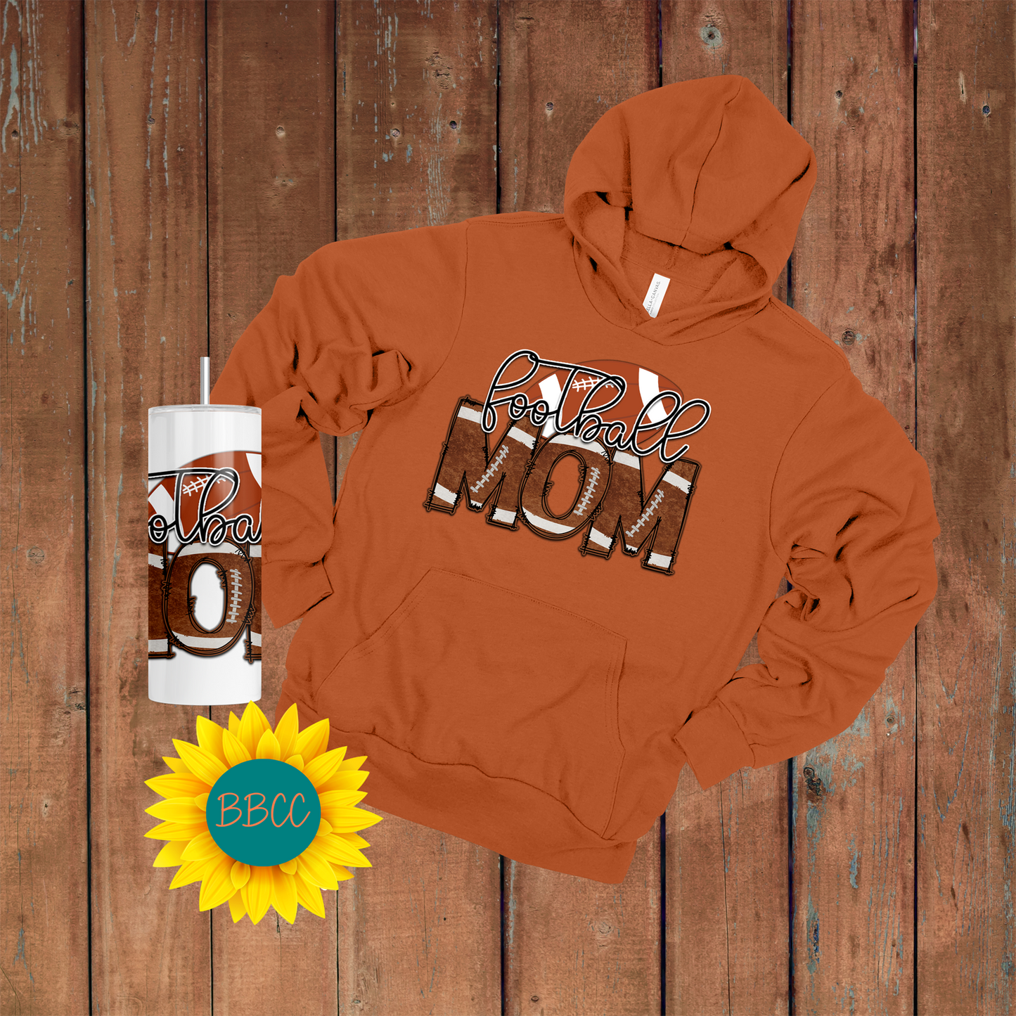 Football Mom Hoodie & Tumbler Bundle