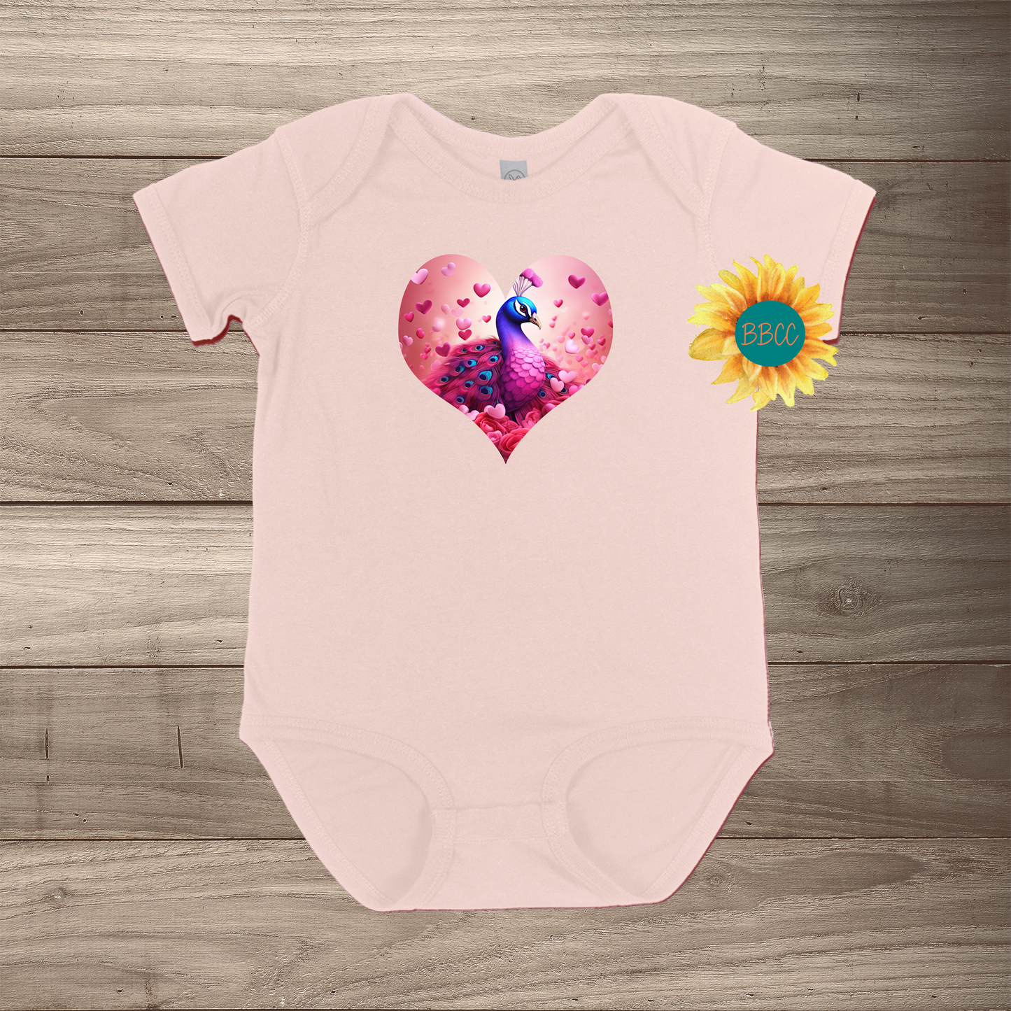 Peacock Short Sleeve Romper