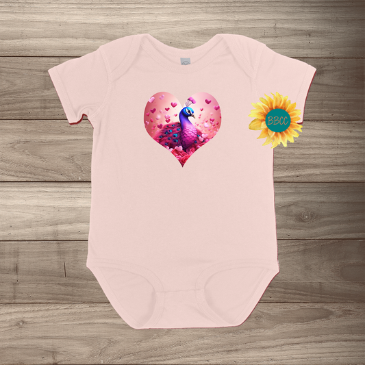 Peacock Short Sleeve Romper