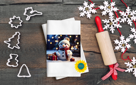 Snowman Tea Towel