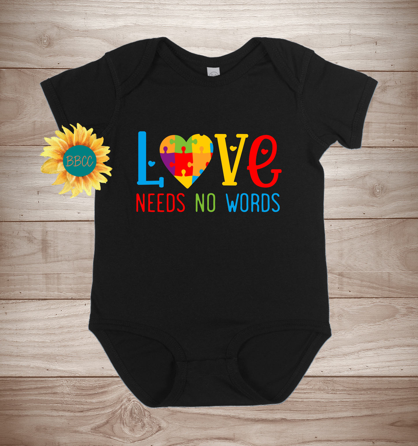 Baby Autism Awareness Love Short Sleeve Romper