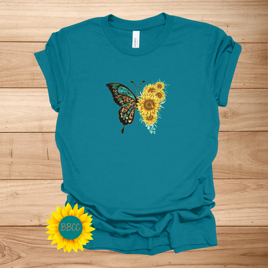 Sunflowers Butterfly T-Shirt