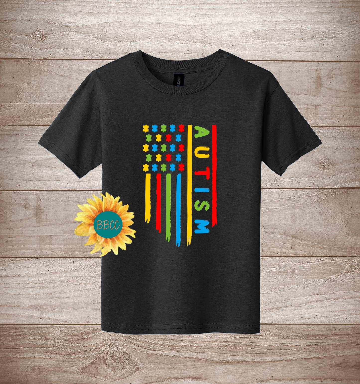 Youth Autism Awareness Flag T-Shirt