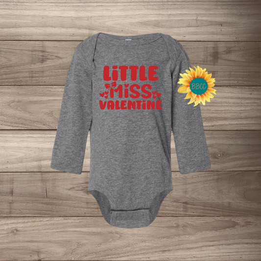 Little Miss Valentine Long Sleeve Jumpsuit