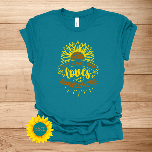 Sunflower Loving Girl T-Shirt