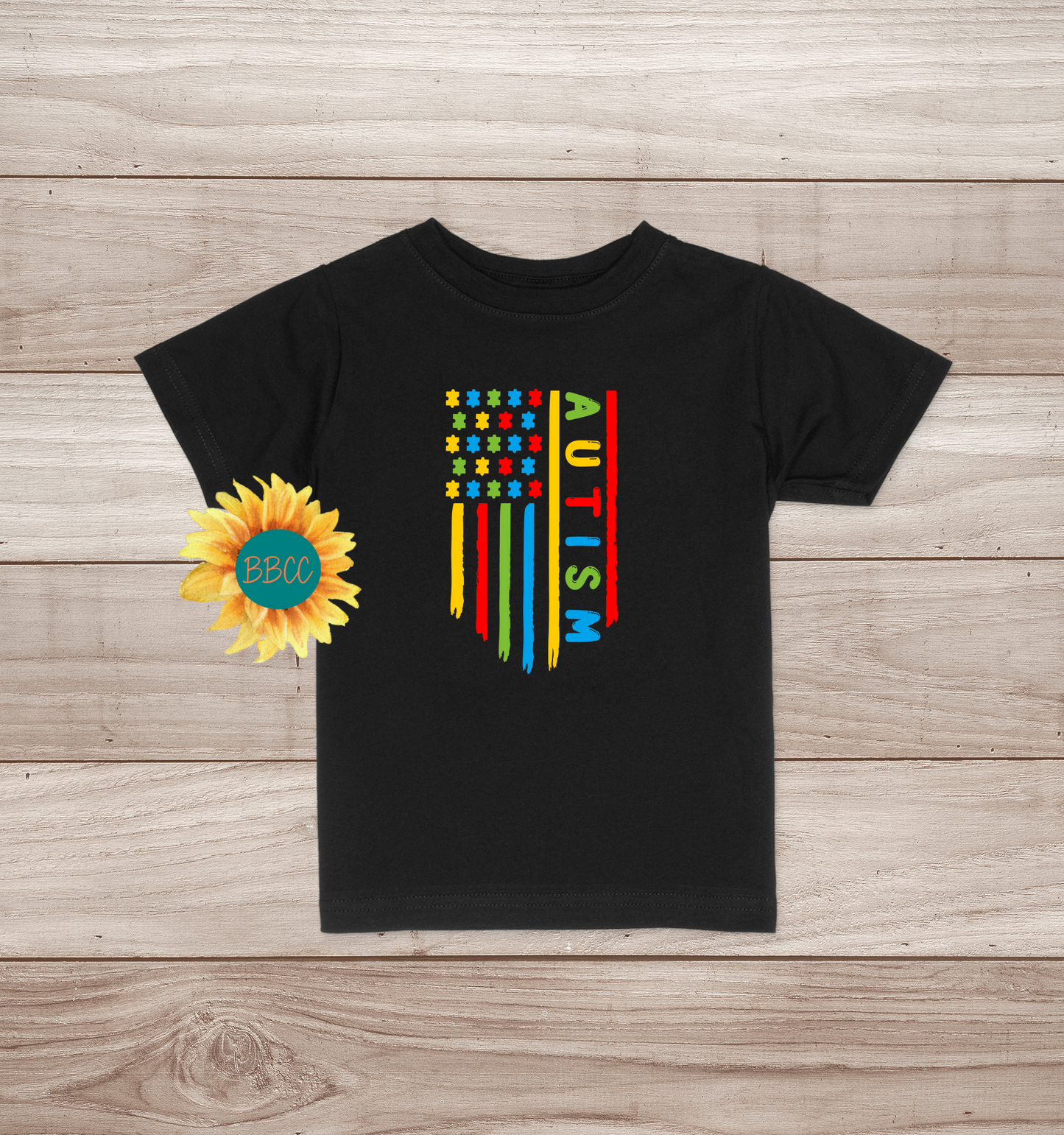 Toddler Autism Awareness Flag T-Shirt