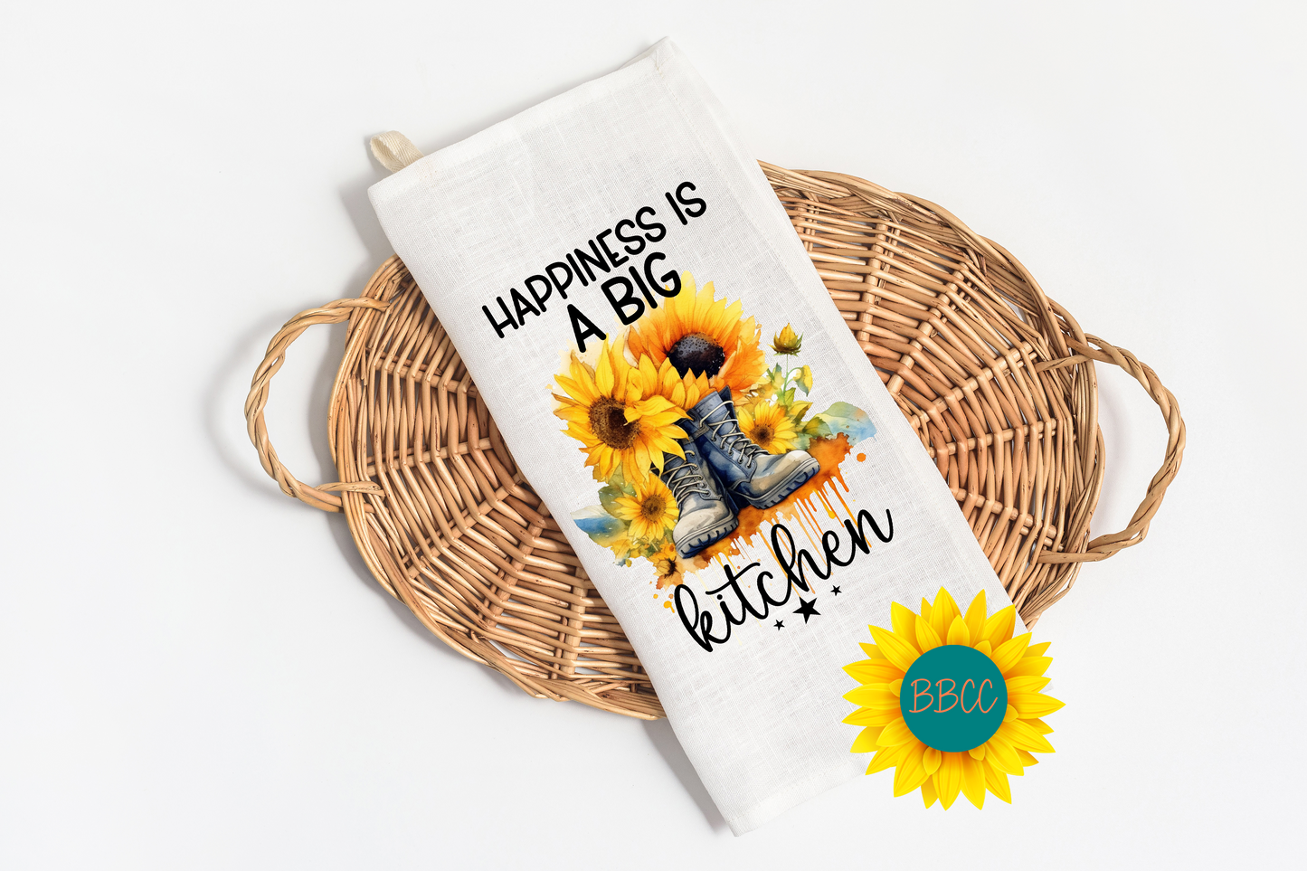 Happiness is a Big Kitchen Tea Towels