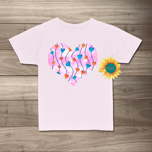 Red & Blue Hearts T-Shirt