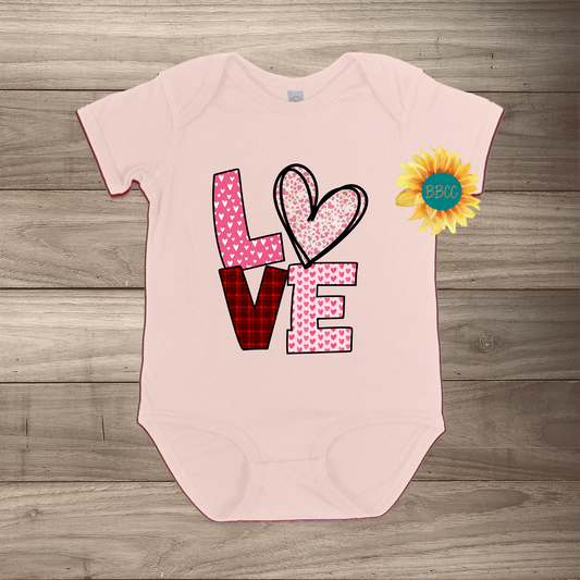 Love Short Sleeve Romper