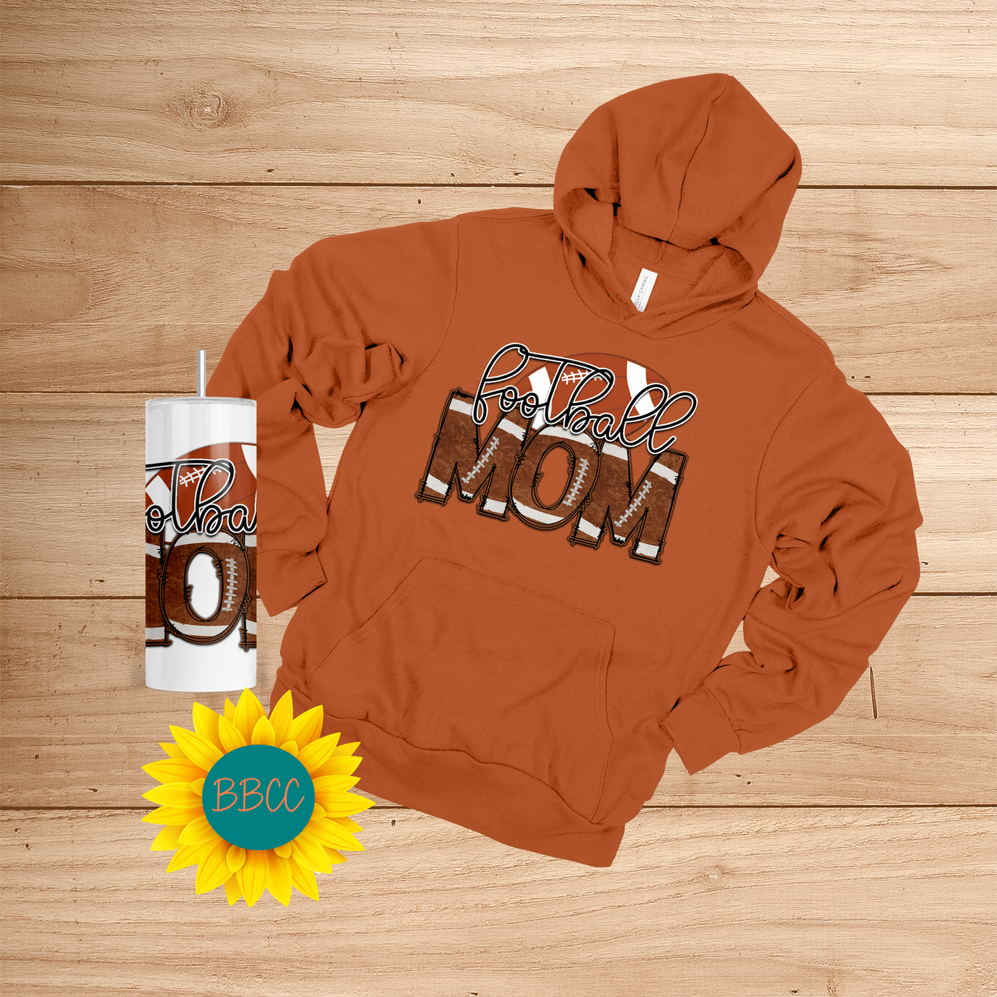 Football Mom Hoodie & Tumbler Bundle