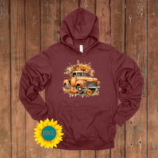Adult Sunflower Truck Hoodie