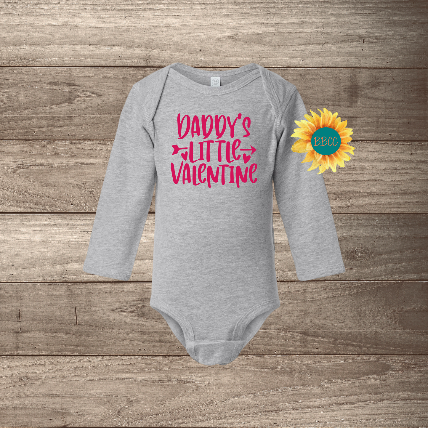 Daddy's Little Valentine Long Sleeve Jumpsuit