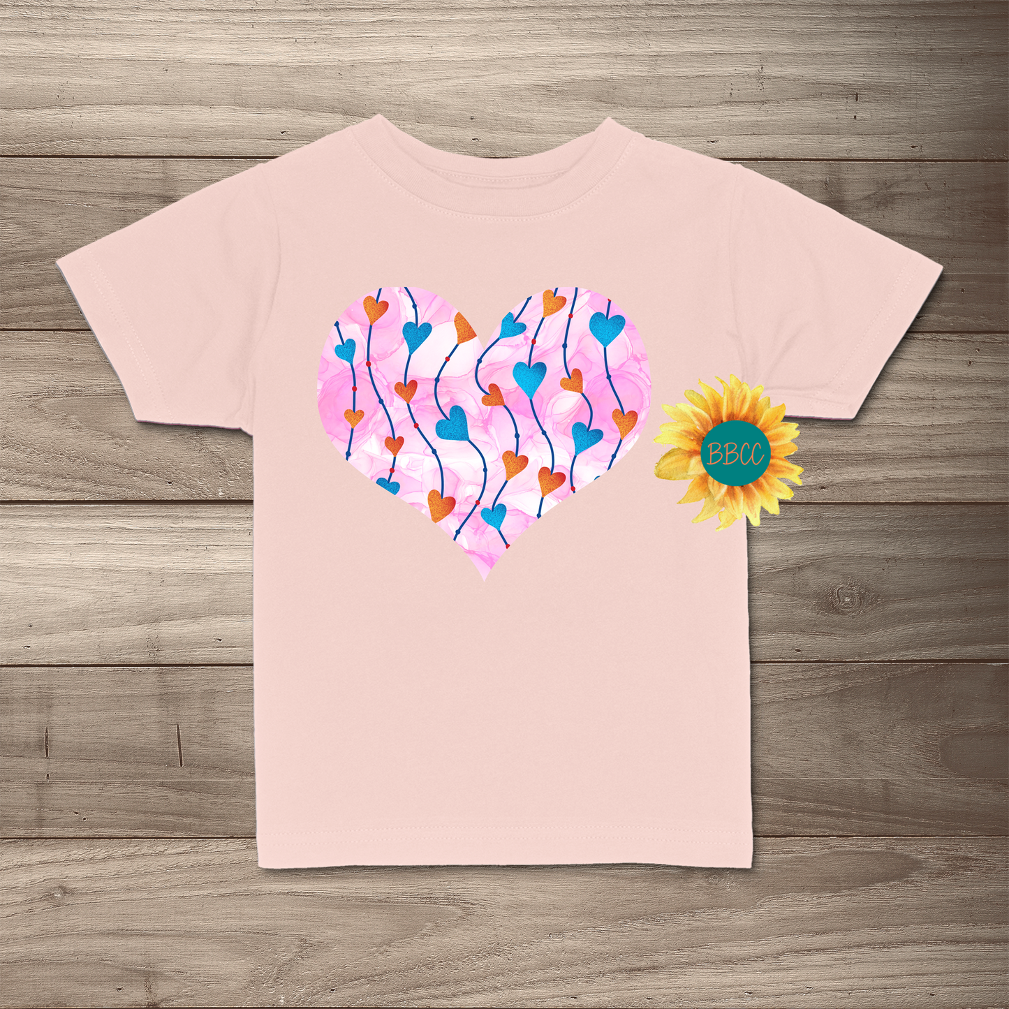 Red & Blue Hearts T-Shirt