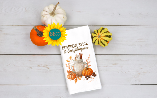 Pumpkin Spice Cozy Tea Towel