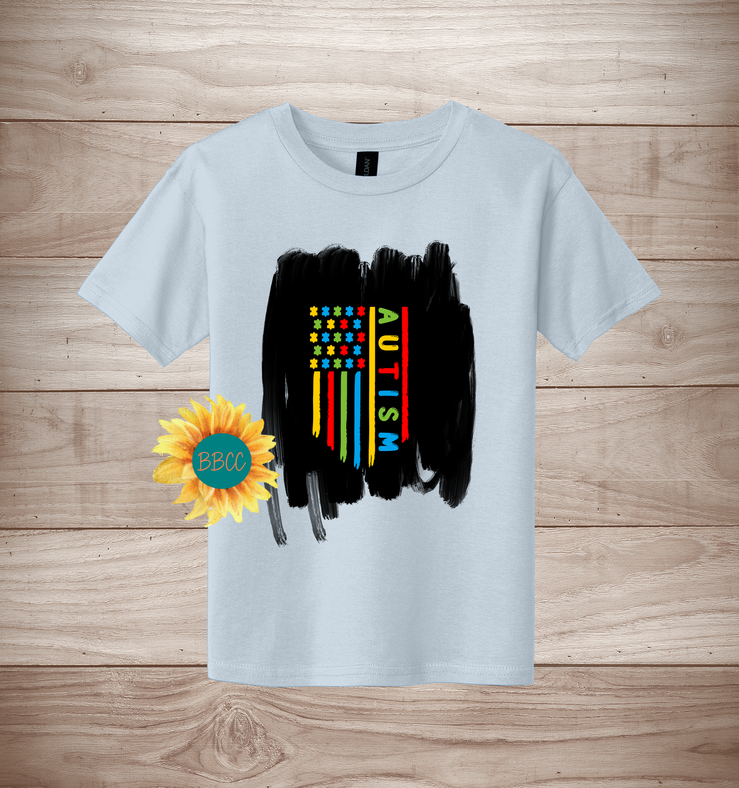 Youth Autism Awareness Flag T-Shirt