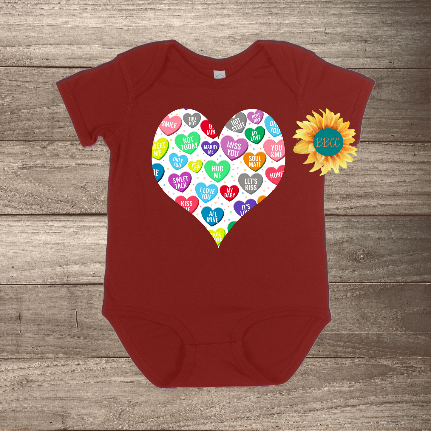 Candy Hearts Short Sleeve Romper