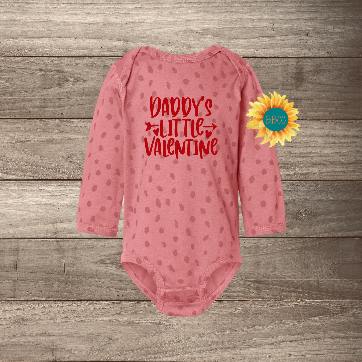Daddy's Little Valentine Long Sleeve Jumpsuit