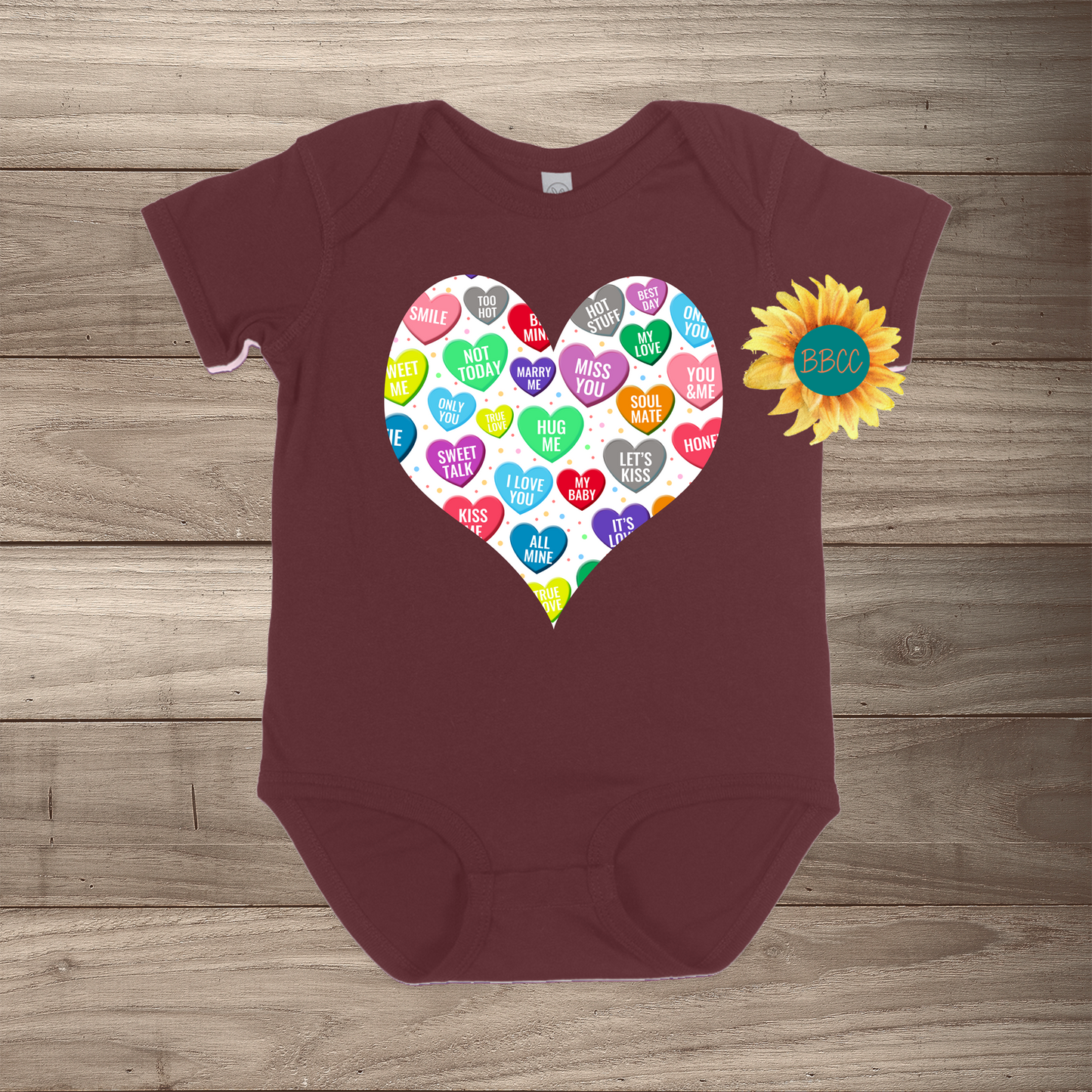 Candy Hearts Short Sleeve Romper