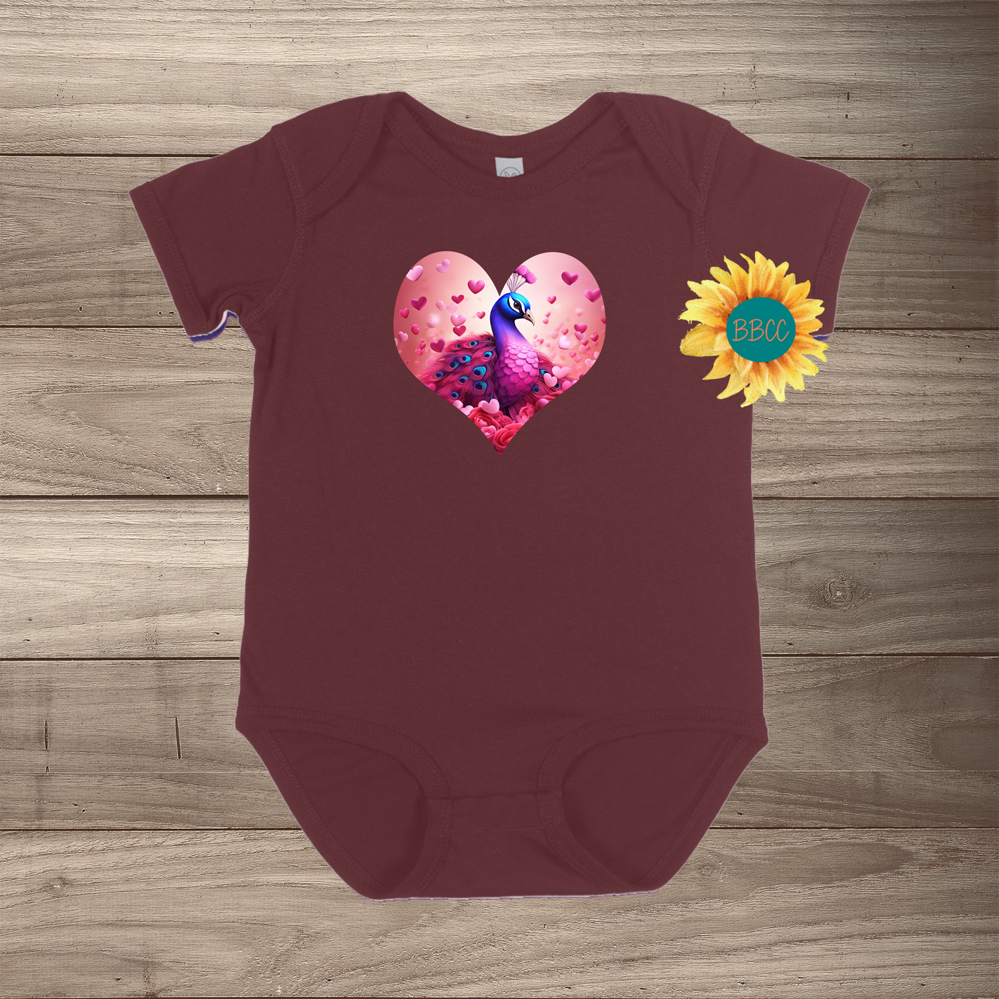 Peacock Short Sleeve Romper