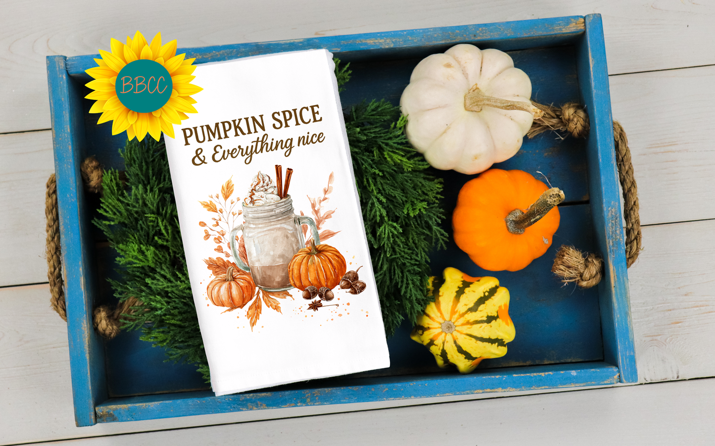 Pumpkin Spice Cozy Tea Towel