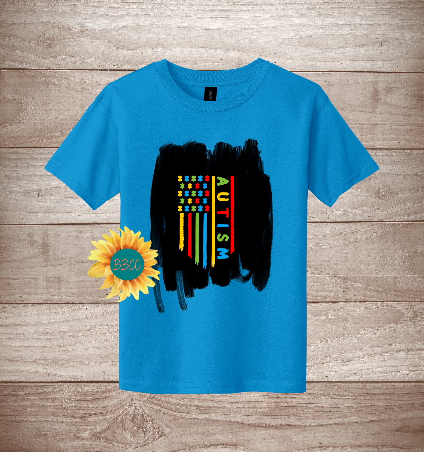 Youth Autism Awareness Flag T-Shirt