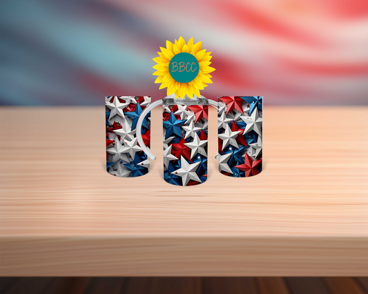 3D Stars Tumbler