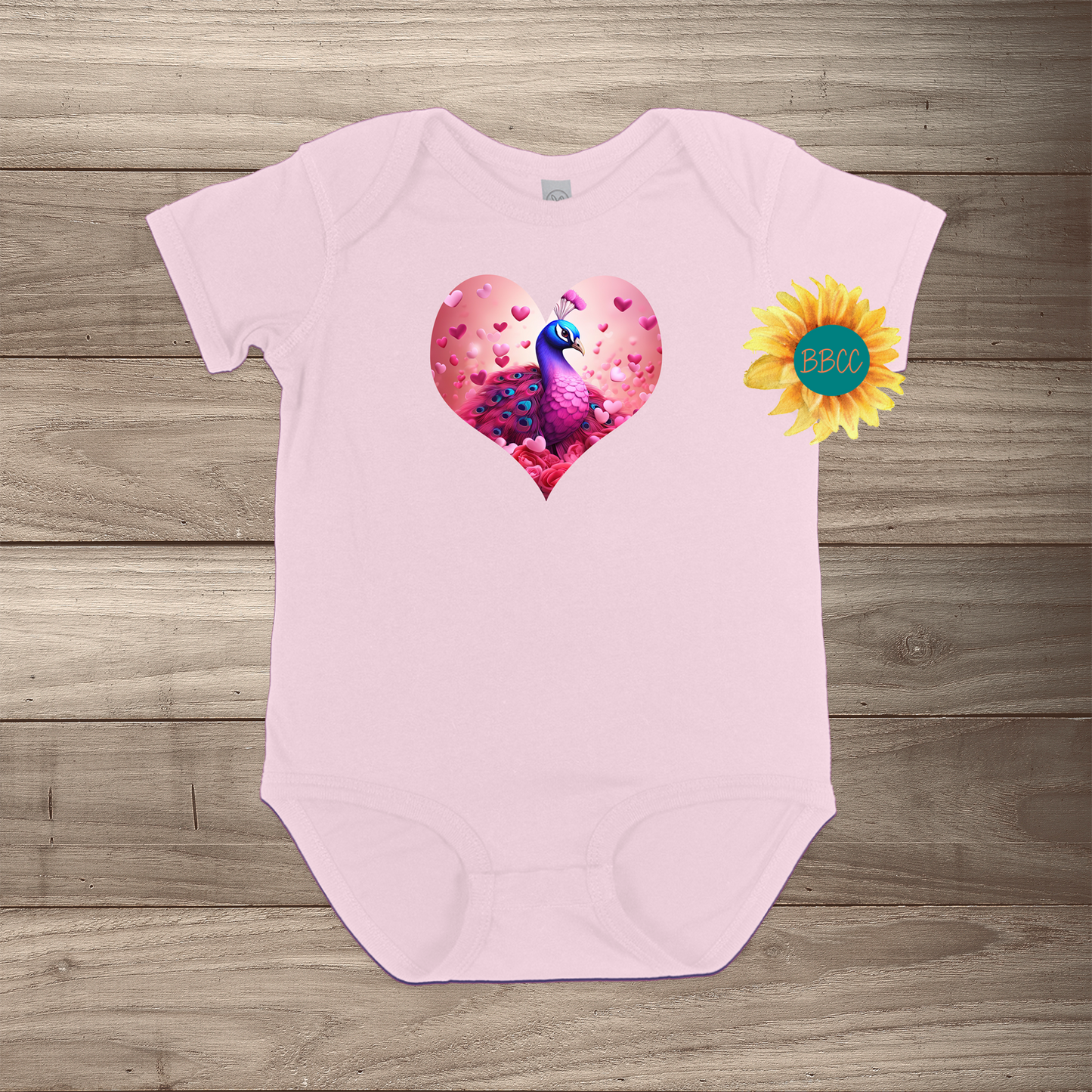 Peacock Short Sleeve Romper