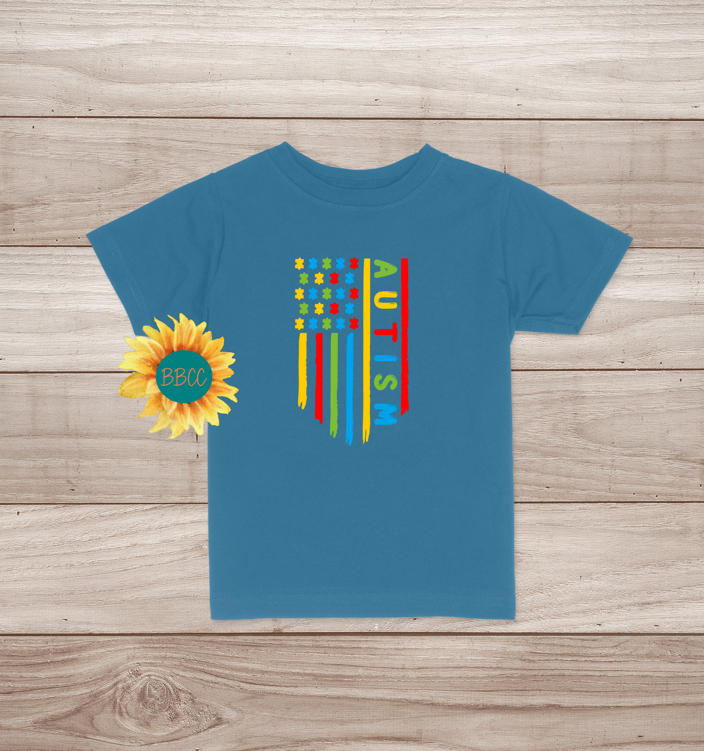 Toddler Autism Awareness Flag T-Shirt