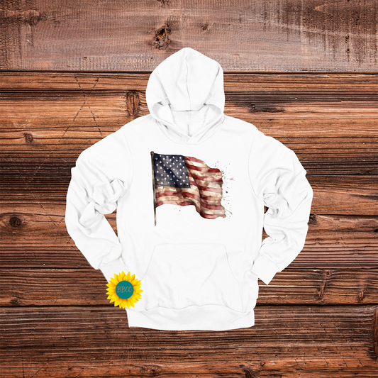 Adult Waving Flag Hoodie