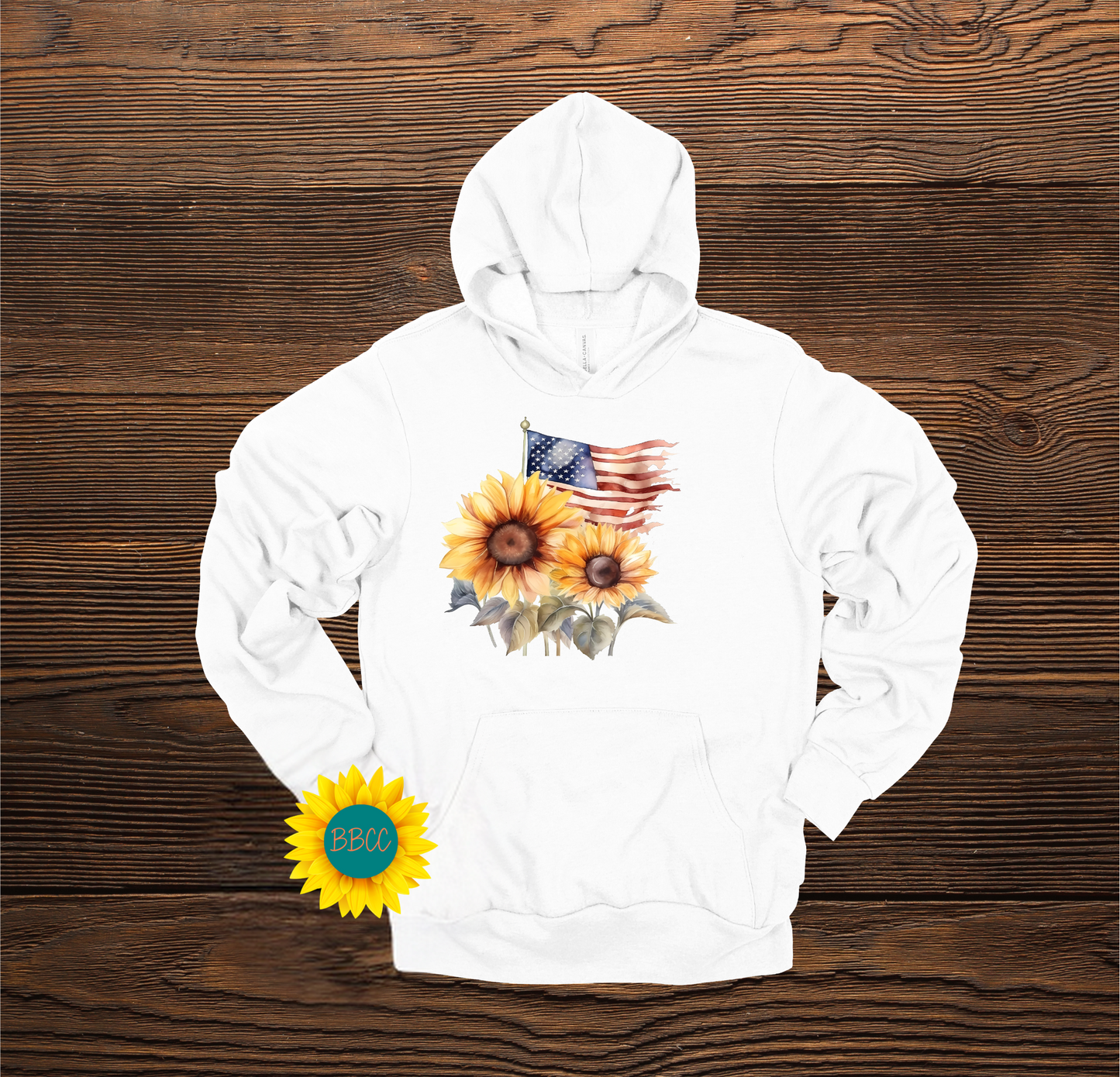 Flag and Sunflower Hoodie