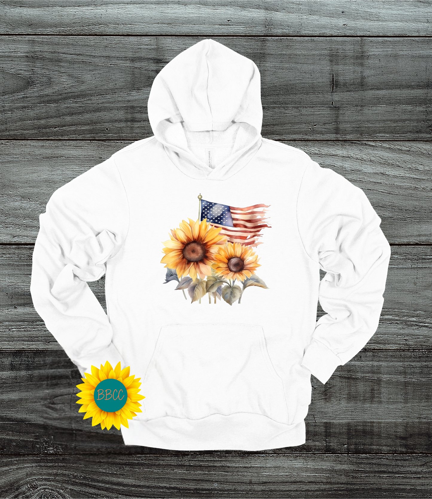 Flag and Sunflower Hoodie