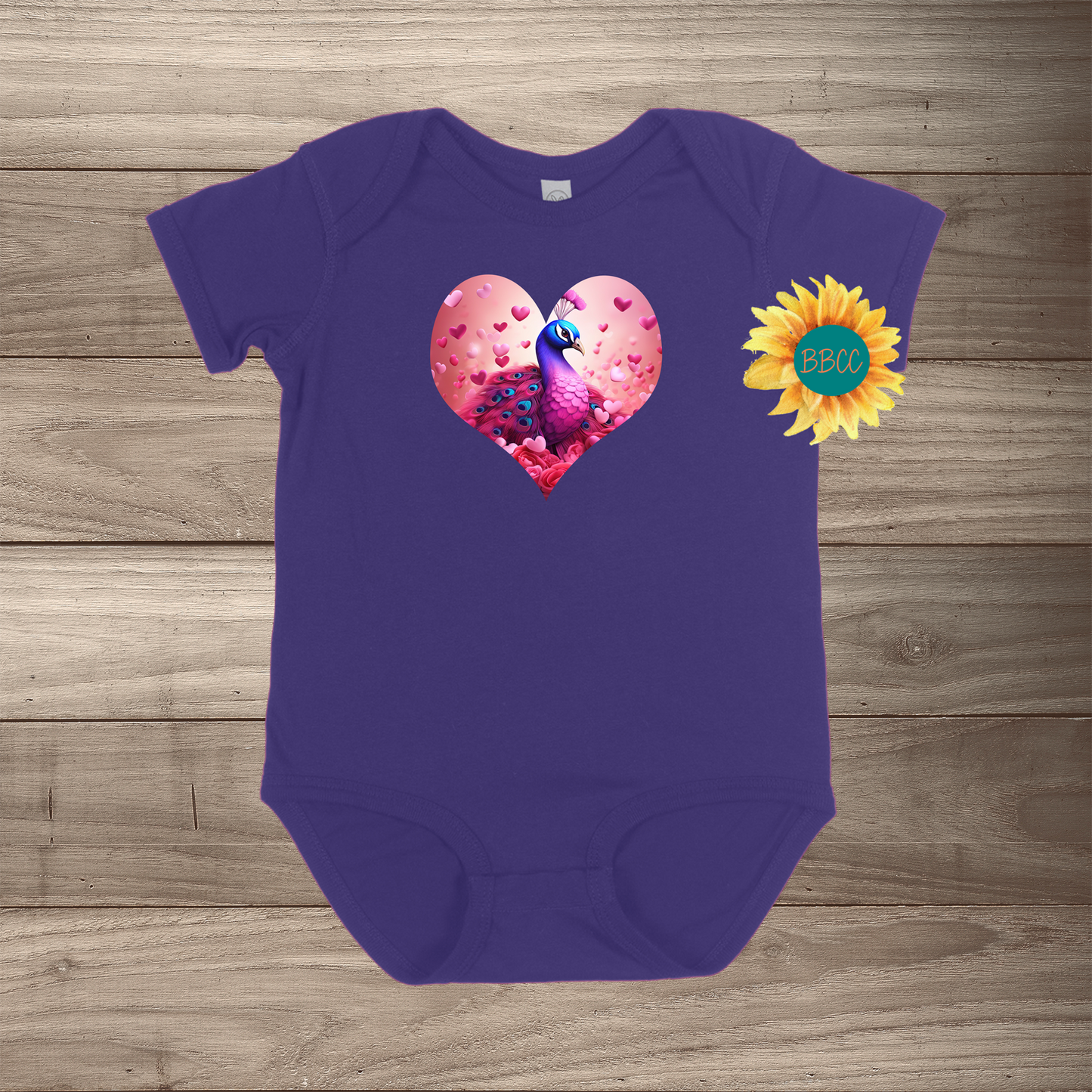 Peacock Short Sleeve Romper