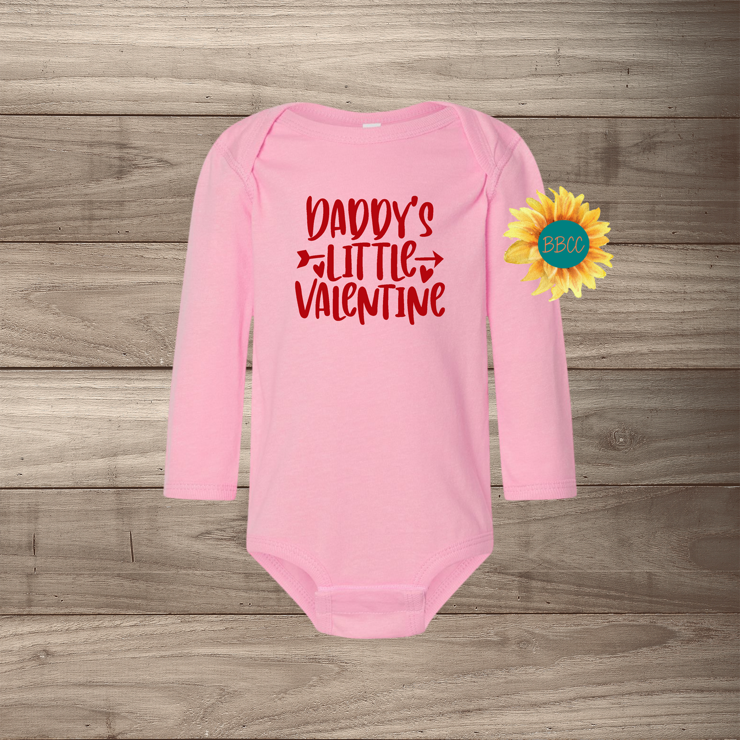 Daddy's Little Valentine Long Sleeve Jumpsuit