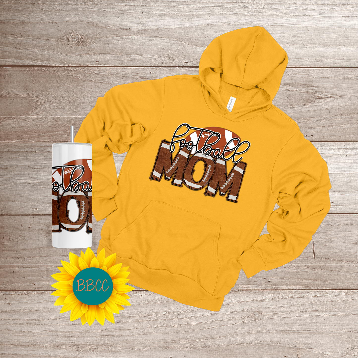 Football Mom Hoodie & Tumbler Bundle