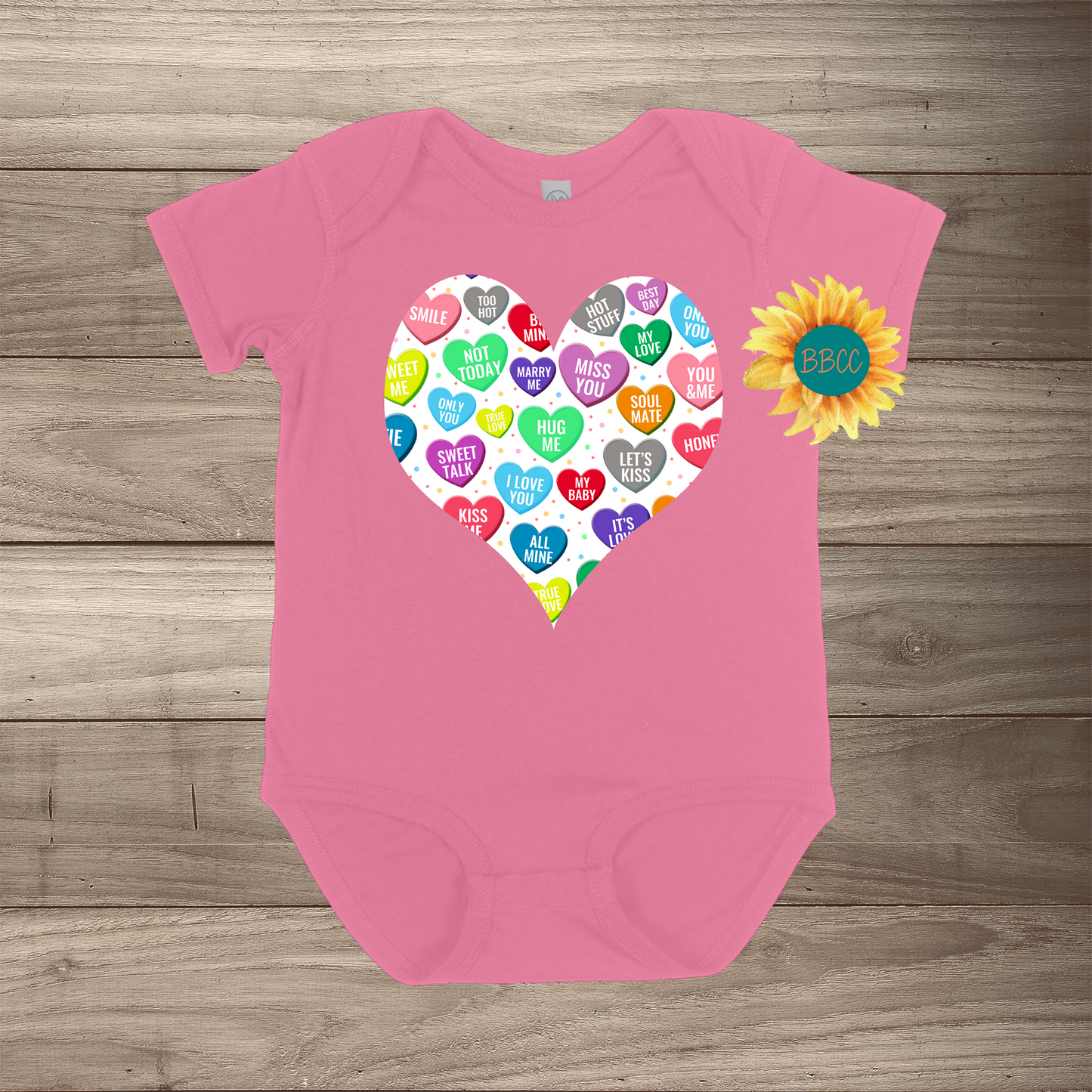 Candy Hearts Short Sleeve Romper