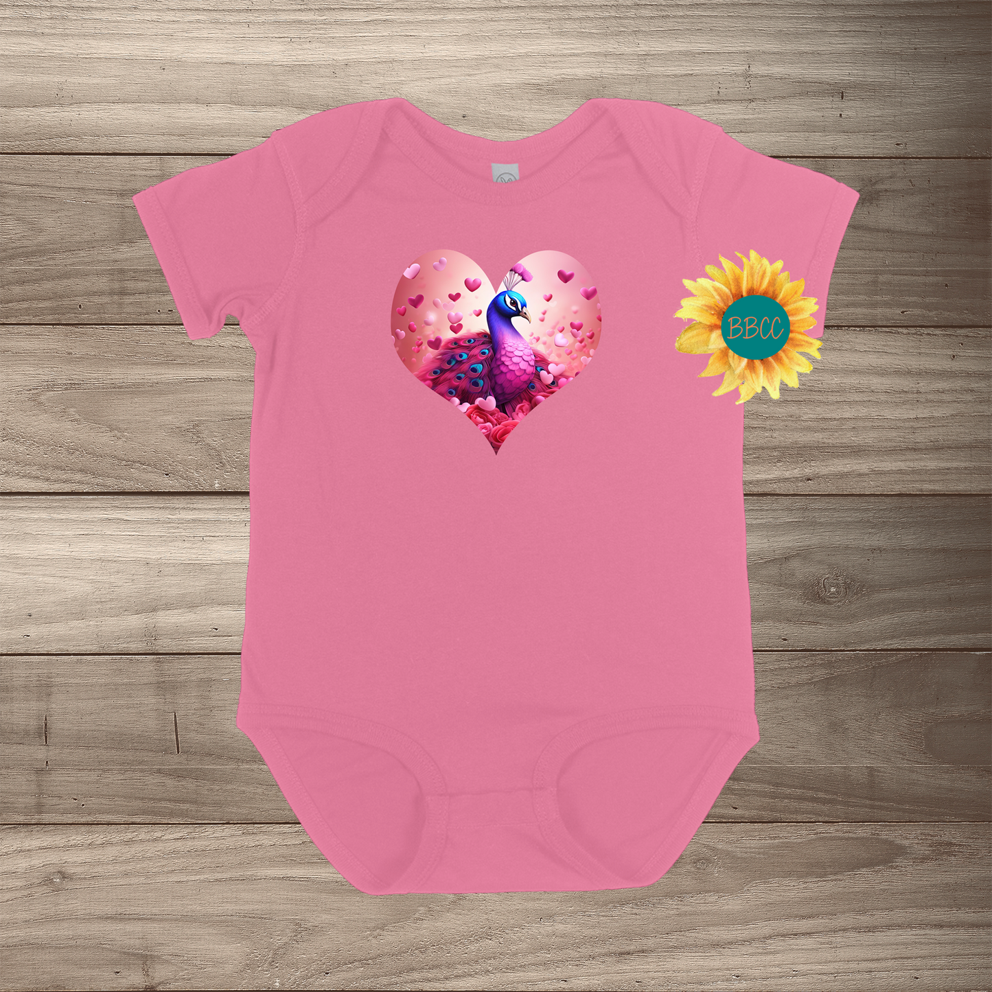 Peacock Short Sleeve Romper