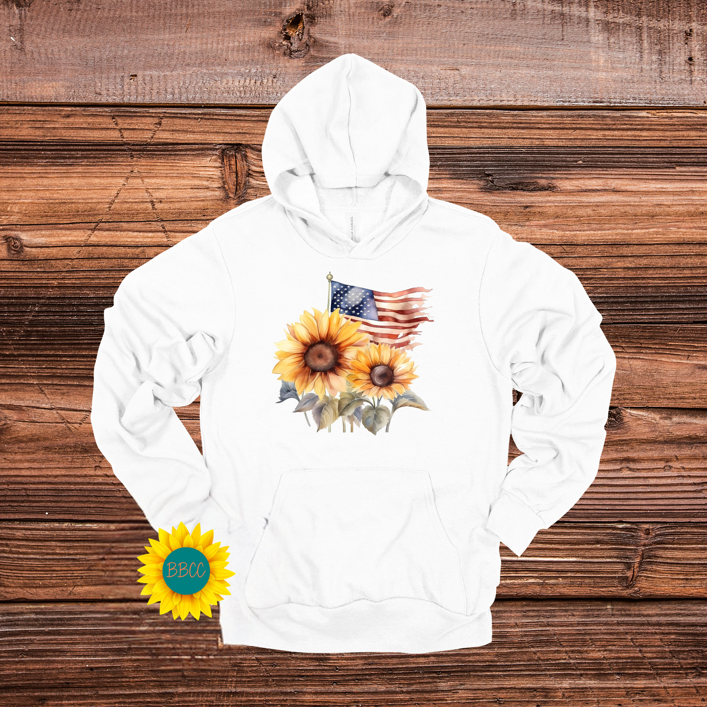 Flag and Sunflower Hoodie