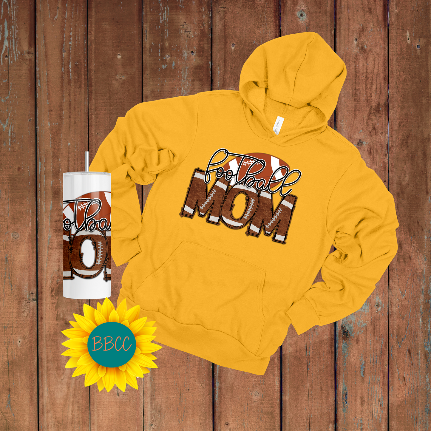 Football Mom Hoodie & Tumbler Bundle