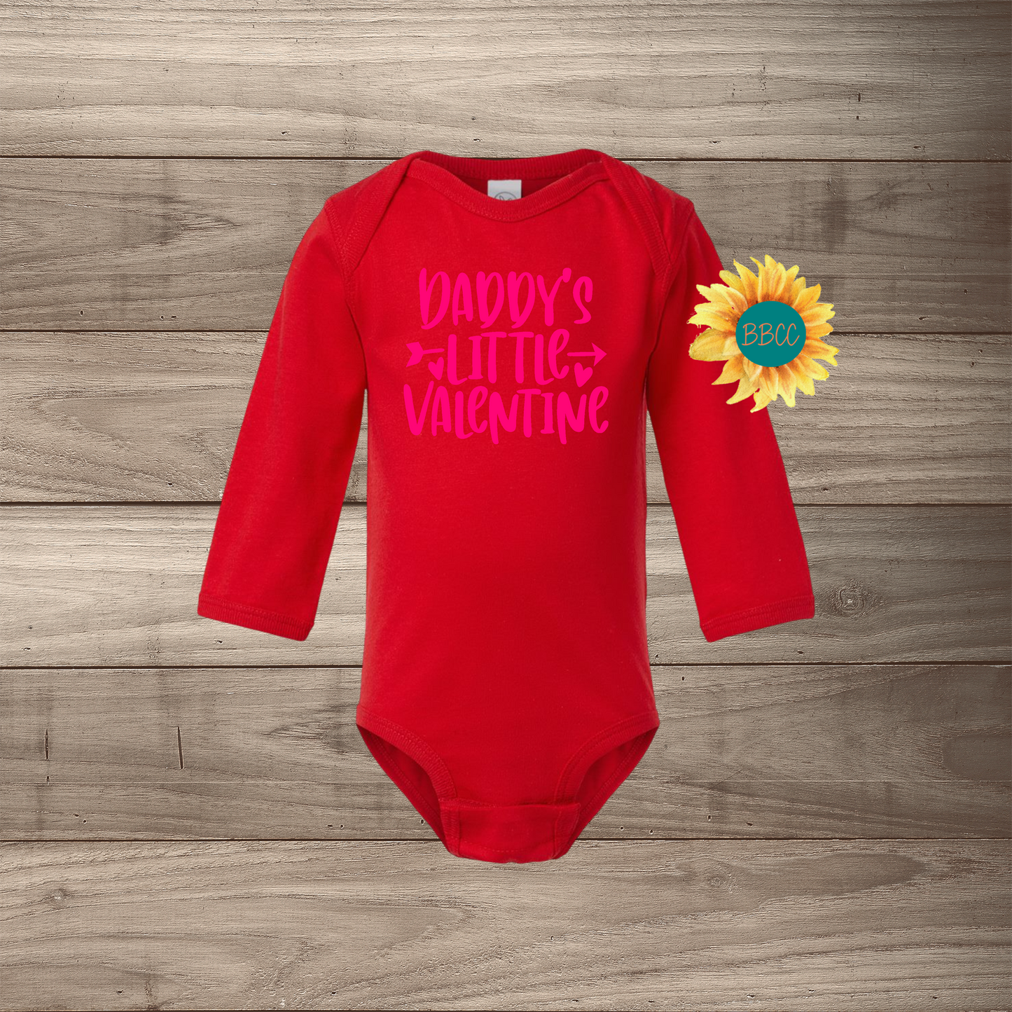 Daddy's Little Valentine Long Sleeve Jumpsuit