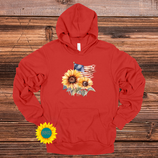 Flag and Sunflower Hoodie