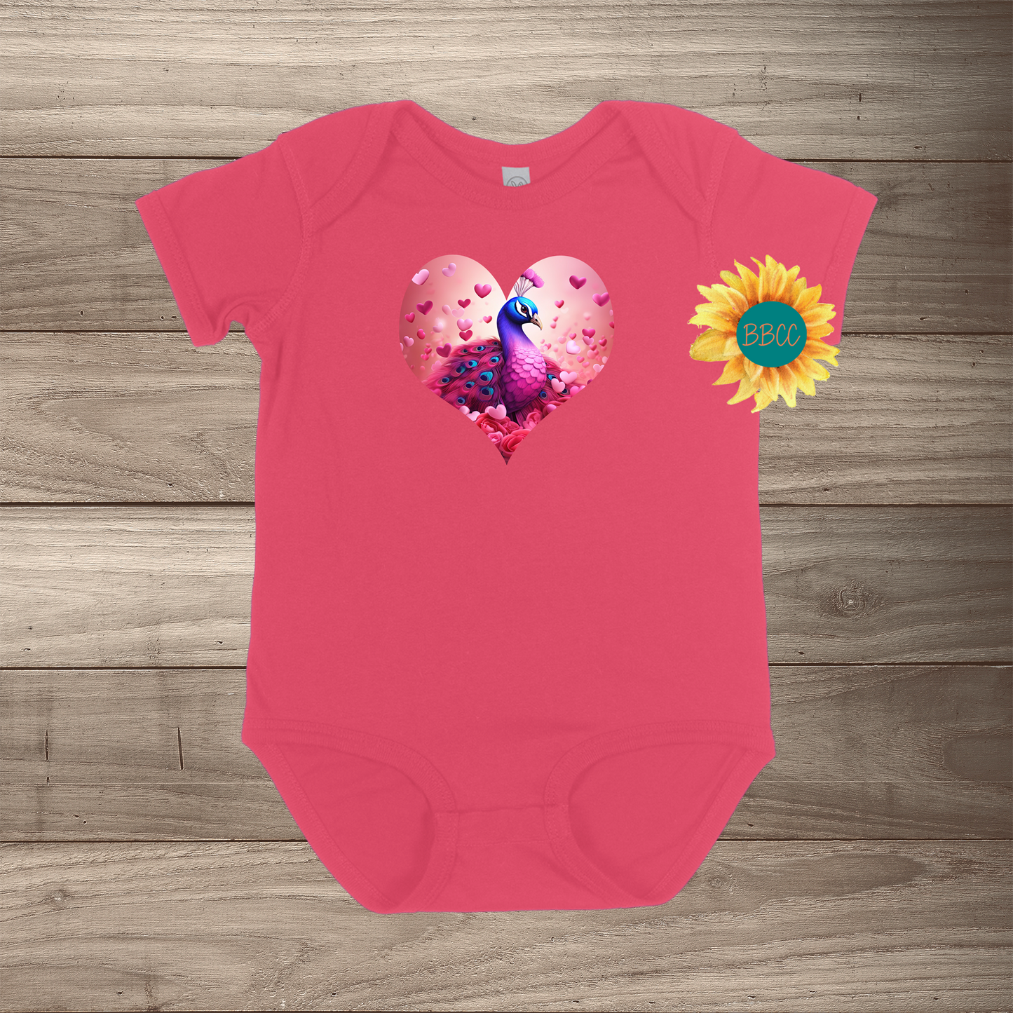 Peacock Short Sleeve Romper