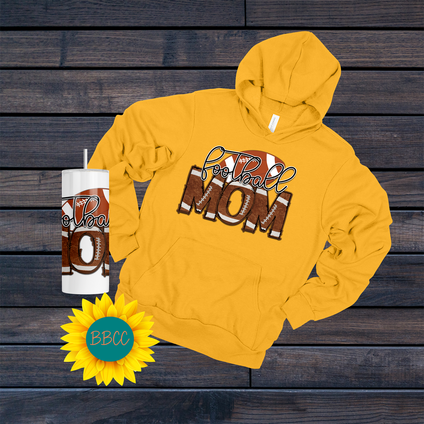 Football Mom Hoodie & Tumbler Bundle