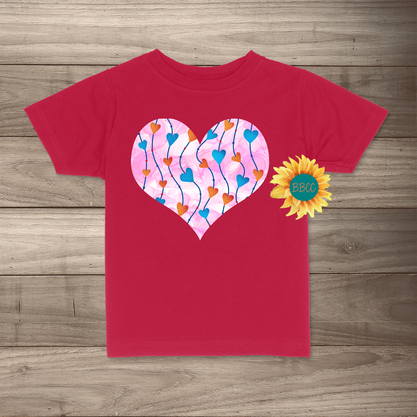 Red & Blue Hearts T-Shirt