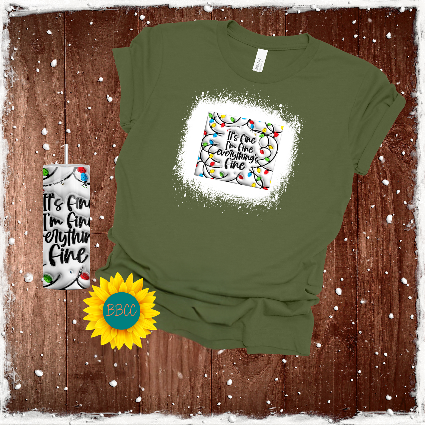 Everything's Fine Tumbler & T - Shirt Bundle